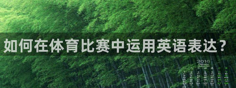 九球体育苹果版下载：如何在体育比赛中运用英语表达？